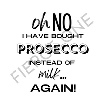 Load image into Gallery viewer, Prosecco vs. Milk Tote Bag: Cheers to the Essentials of Life!
