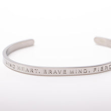 Load image into Gallery viewer, KIND HEART, BRAVE MIND, FIERCE ONE - Bangle - Fierce One 
