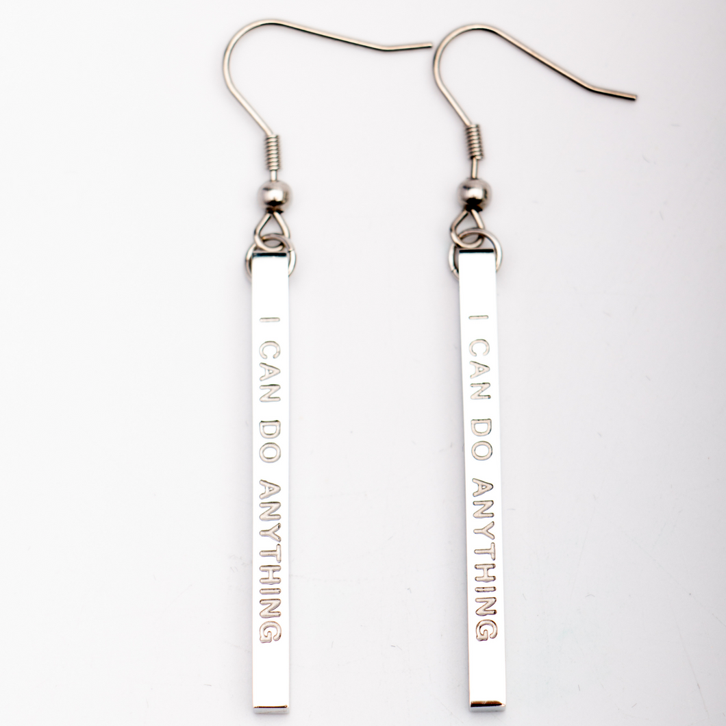 I CAN DO ANYTHING - Bar Earrings - Fierce One 